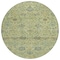Homeroots 8' Mint Green Brown And Gray Round Floral Washable Indoor Outdoor Area Rug 603475 - alternate 6