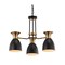 Jonathan Y Edison 20" 3-Light Metal LED Pendant, Black/Brass Gold JYL6137A - alternate 1