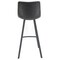 Leisuremod Elland Modern Upholstered Leather Bar Stool with Iron Legs and Footrest, Charcoal Black ES29BL - alternate 7