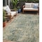 Homeroots 5' X 8' Artichoke Green And Teal Blue Abstract Washable Indoor Outdoor Area Rug 630520 - alternate 1