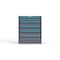 Strong Hold 6 drawer cabinet - (2x 2ft, 4x 5ft) - Blue accents - Keyed Alike S3036-PPAAS-0606FS - alternate 1