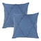 Homeroots Set of Two Blue Diamond Cotton Throw Pillow With Fringe, 2PK 554586 - alternate 5