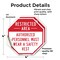 Signmission Restricted Area Authorized Personne, 4 inch X 4 inch, Vinyl Decal, 2PK OC-D-2PACK-4-174 - alternate 2