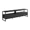 Monarch Specialties TV Stand, 72'', Media Entertainment Center, Black Laminate, Black Metal, Contemporary I 2845 - alternate 2