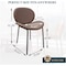 Leisuremod Servos Dining Side Chair, Upholstered Faux Leather Seat and Powder Coated Iron Frame, Light Grey SCBL-22LGR - alternate 7
