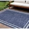 Homeroots 9' X 12' Navy Blue And Ivory Indoor Outdoor Area Rug 545480 - alternate 4