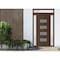 Vdomdoors Front Exterior Prehung Metal-Plastic Door, Manux 8113 Walnut, 2 Side and Top Sidelite Transom, Offi MANUX8113EXD-WLN-W14+36+14xH80+14-RH - alternate 1