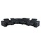 Homeroots Black Italian Leather Power Reclining U Shaped Eight Piece Corner Sectional With Console 476600 - alternate 7