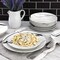 Elama Sarah 18 Piece Porcelain Ribbon Lined Dinnerware Set, Service for 6 in White and Black 750123740M - alternate 5