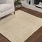 Jonathan Y Hiro Hand Woven Chunky Jute Ivory 6 ft Square Area Rug NFR103A-6SQ - alternate 1