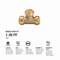 Proline Series 1-in PF Brass Push Fit Tee 6632-005 - alternate 4