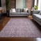 Homeroots 8' X 10' Lavender and Ivory Floral Washable Non Skid Indoor Outdoor Area Rug 564344 - alternate 8