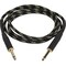 Monoprice 6ft Cloth Series 1/4 inch TS Male 20AWG Instrument Cable - Black & Gold 601406 - alternate 1