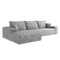 Homeroots 107" Gray Corduroy Modular Compression Foam Sofa With Toss Pillows 712959 - alternate 1