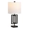 Jonathan Y Anya 20.25" Organic Modern Geometric Interlocking Rectangular Metal LED Table Lamp w/Marble Base, Bla JYL1039B - alternate 1