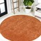 Jonathan Y Haze Solid Low-Pile Orange 6 ft Round Area Rug SEU100M-6R - alternate 1