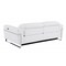 Homeroots 83" White Italian Leather USB Reclining Sofa With Chrome Legs 482207 - alternate 6