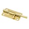 Prime-Line Door and Gate, Slide Barrel Bolt Latch 4 inch with Screws, Brass Plated (Single Pack) U 117576 - alternate 5