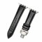 Elegani Lizard-Embossed Leather Watch Replacement Band Compatible with Apple Watch 45mm, Black LZQR-BLK-45mm - alternate 1