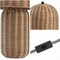 Jonathan Y Minna 22.5" Modern Coastal Woven Rattan Arched LED Table Lamp, Natural Brown JYL5702A - alternate 8
