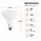 Euri Lighting BR40 LED Flood Bulb, 11W, 1000 lm, 75W Eq., 5000K, E26, Dimmable, CEC, UL EB40-11W5050cec - alternate 5