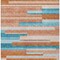 Homeroots 8' X 10' Orange Teal Blue And Salmon Striped Washable Indoor Outdoor Area Rug 613311 - alternate 7