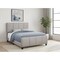 Homeroots Gray and Black Tufted Linen Queen Bed Frame 490196 - alternate 5