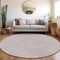 Homeroots 8' Lavender And Ivory Round Geometric Washable Indoor Outdoor Area Rug 600752 - alternate 4
