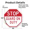 Signmission Stop Guard on Duty, 10 Inch X 10 Inch, Vinyl Decal OC-D-10-258 - alternate 2