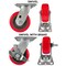 Hyw Products Heavy Duty Caster Set 5in Polyurethane on Plastic Wheels, 2 Swivel & 2 Swivel with Brake, 4PK 40-50S-A1-PU-2,40-50S-A1-PU-TB-2 - alternate 3