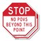 Signmission Stop No POVS Beyond This Point, 6 inch X 6 inch, Plastic Sign, 2PK OC-P-2PACK-6-262 - alternate 1
