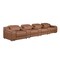 Homeroots 169" Chestnut Italian Leather Reclining USB Sofa 632890 - alternate 8