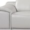 Homeroots 134" Light Gray Italian Leather Reclining Metal USB Sofa 720297 - alternate 6