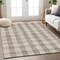 Homeroots 5' X 8' Beige And Brown Plaid Washable Indoor Outdoor Area Rug 595458 - alternate 8