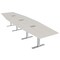 Skutchi Designs 16ft Hexagon Conference Table With Power | Harmony Series | 16 Person Meeting Room Table HAR-HEX.IR-48X192-T-K458-ESIL - alternate 1