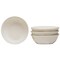 Homeroots White Four Piece Round Scallop Stoneware Service For Four Bowl Set 483506 - alternate 8
