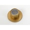 Kingston Brass Three-Handle Bidet Faucet with Knurled Handle and Brass Pop-Up, Brushed Brass KB6327KPS - alternate 4