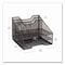 Mind Reader Metal Mesh Vertical File Holder Paper Tray Desktop Organizer, 2-Tier/5-Compartment, Letter, Black MESHBOX5-BLK - alternate 7