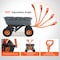 Vevor Poly Garden Dump Cart Heavy-duty Yard Carts and Wagons 1500 lbs 13" Tires TC4273A - alternate 7