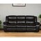 Homeroots 86" Brown Faux Leather Sofa With Black Legs 366304 - alternate 4