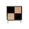 Homeroots Black Wood and Wicker Accent Cabinet 400726 - alternate 1