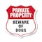 Signmission Private Property Shield Sign Beware Of D, 12 Inch X 12 Inch, Aluminum Metal Sign SHI-A-12-440 - alternate 1