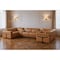 Homeroots Chestnut Italian Leather Power Reclining U Shaped Eight Piece Corner Sectional With Console 634678 - alternate 6