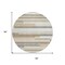 Homeroots 8' Ivory Beige And Taupe Round Striped Washable Indoor Outdoor Area Rug 613286 - alternate 7