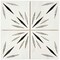 Apollo Tile Artisana 12x12 in. Honed Dolomite, Ice Grey, Ania Black Starburst Mosaic Tile (5 sq ft/case) 5PK APLAUR88WHITEA - alternate 1