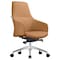 Leisuremod Celeste Office Chair in Upholstered Leather and Iron Frame with Swivel and Tilt, Acorn Brown CO20LBRL - alternate 1