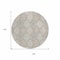 Homeroots 8' Taupe Beige And Khaki Round Floral Medallion Washable Indoor Outdoor Area Rug 614637 - alternate 5