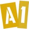 Chartpak Painting LettersNumbers Stencils, Yellow, 35PK CHA01565 - alternate 2