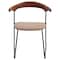 Leisuremod Lyra Collection Modern Chair in Dark Wood back and Taupe Seat LCAS-41DTP - alternate 10