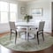 Homeroots 8' Green And Ivory Round Abstract Washable Indoor Outdoor Area Rug 612324 - alternate 5
